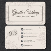 Nail Technician Neutral Floral