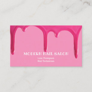 Nail Technician Polish Drip Business Card