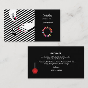 Nail Technician Polish Nails Business Card