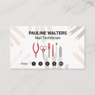 Nail Technician Tools   Loyalty Cards
