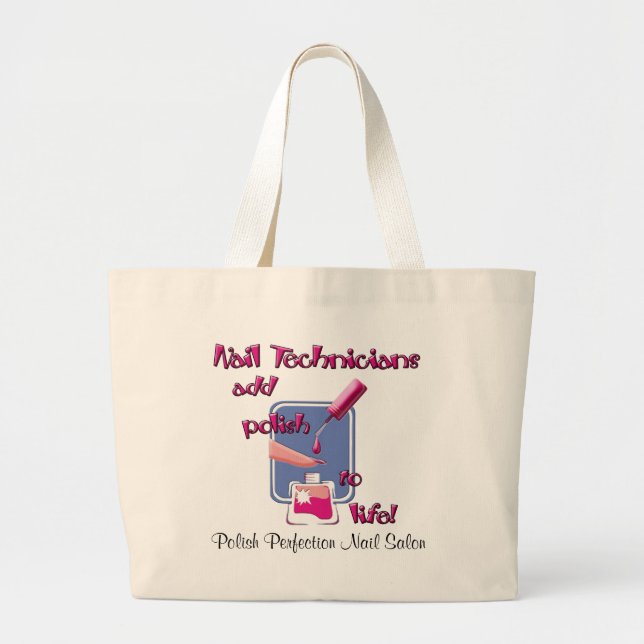 Nail Technicians Large Tote Bag (Front)