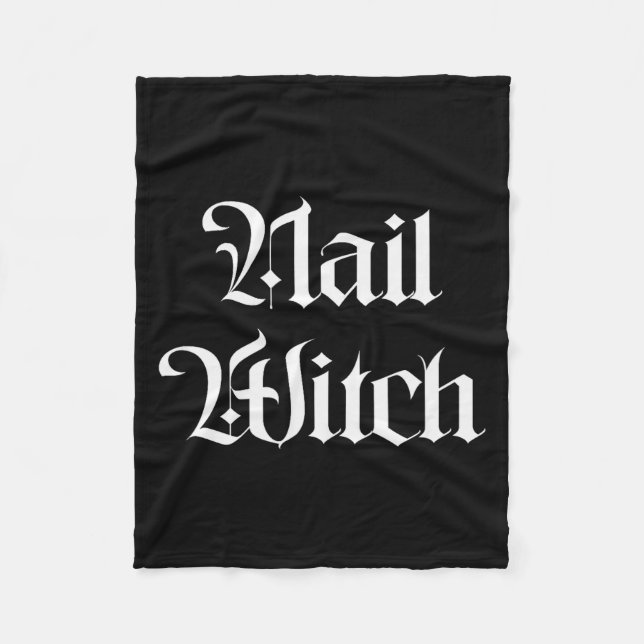 Nail Witch Manicurist Halloween Nail Tech  Fleece Blanket (Front)