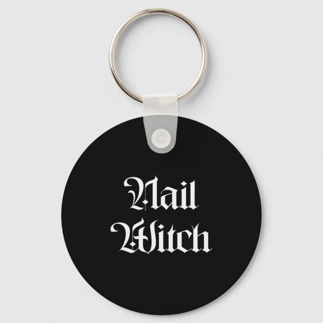 Nail Witch Manicurist Halloween Nail Tech  Key Ring (Front)