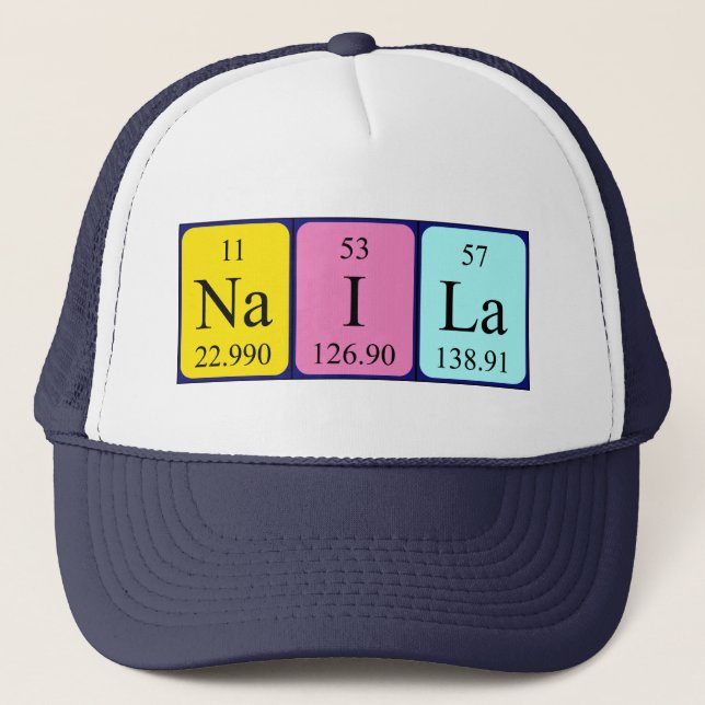 Naila periodic table name hat (Front)