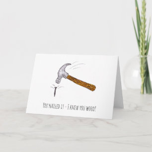 NAILED IT, funny, congratulations, Greetings Card