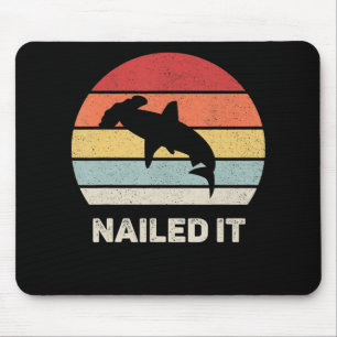 Nailed It Hammerhead Shark Funny Shark Mouse Mat