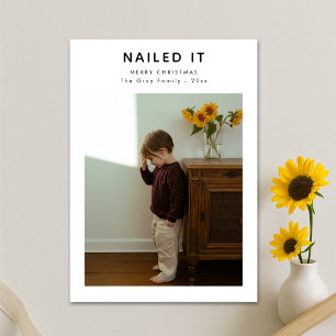 Nailed It Modern Family Funny Photo Christmas Holiday Card