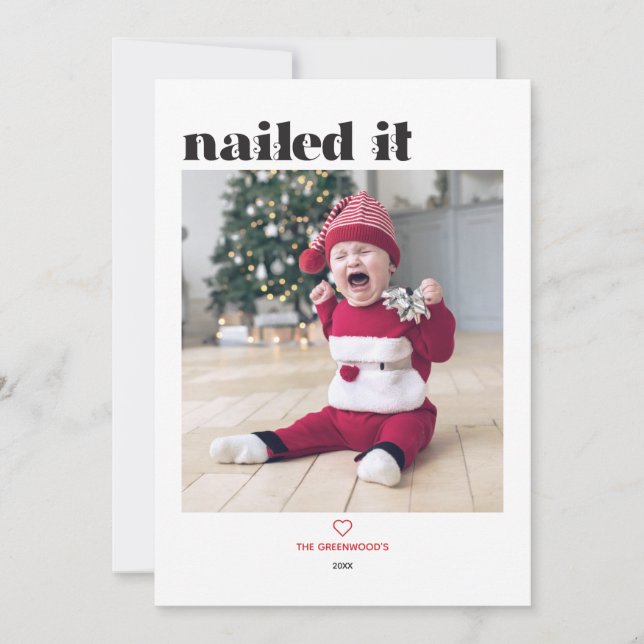 Nailed It Photo Holiday Card (Front)