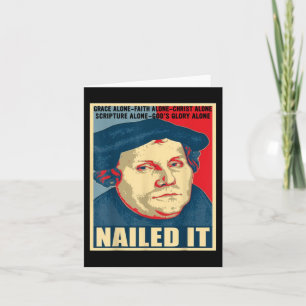 Nailed It Protestant Reformation Day Martin Luther Card
