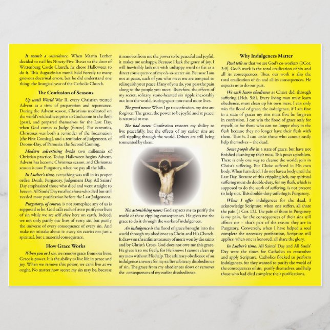 Nailing Christ to the Cross - Teaching Indulgences (Front)