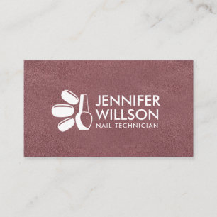 Nails and Nail polish logo Appointment  Business C Business Card