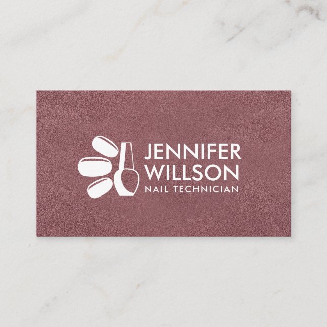Nails and Nail polish logo Appointment  Business C Card (Front)
