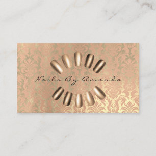 Nails Artist Makeup Appointment Card Royal Sepia