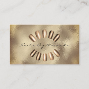 Nails Artist Manicure Sepia Gold Appointment Card