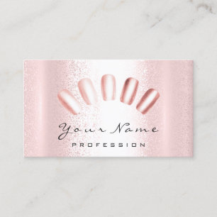 Nails Artist Modern Rose Manicure Pedicure Business Card