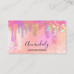 Nails Beauty Logo Soap Holograph Drip Cosmetics Business Card