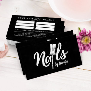 Nails by - Original Text logo Drawing - White Business Card