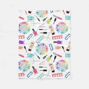Nails Manicure Pedicure Beauty Salon  Fleece Blanket