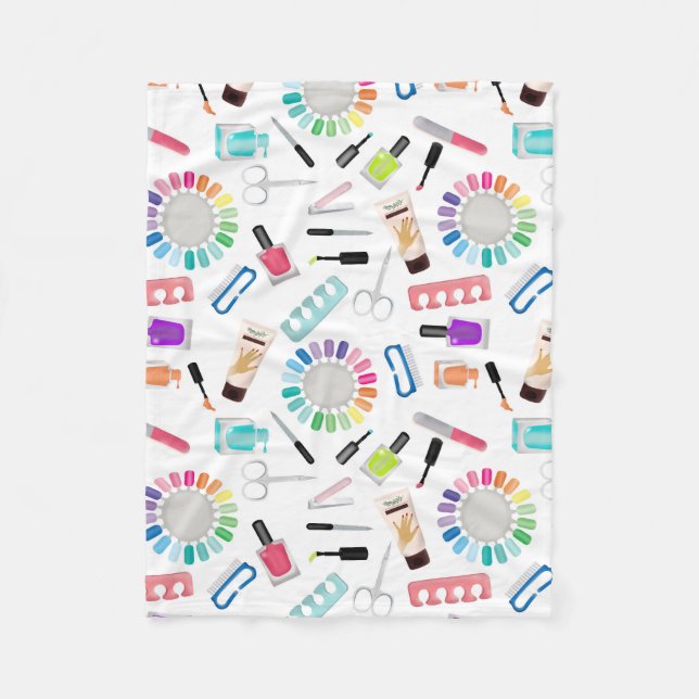 Nails Manicure Pedicure Beauty Salon  Fleece Blanket (Front)