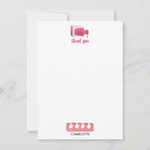 Nails Manicure Pedicure Beauty Salon  Thank You Card