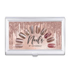 Nails Modern Rose Gold Glitter Drips