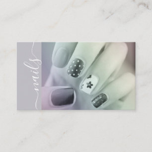 Nails Photo Image Template Calligraphy Signature Business Card