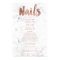Nails price list typography pink white marble