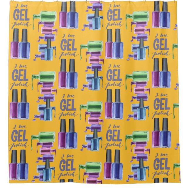 nails quote nails polish salon decorating ideas shower curtain (Front)