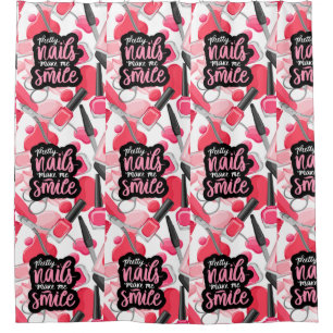 nails quote nails polish salon decorating ideas shower curtain