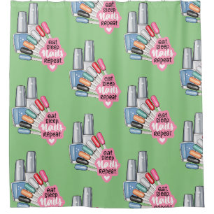 nails quote nails polish salon decorating ideas shower curtain