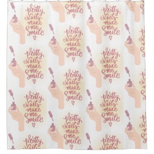 nails quote nails polish salon decorating ideas shower curtain