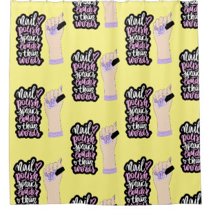 nails quote nails polish salon decorating ideas shower curtain