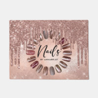 Nails Rose Gold Typography