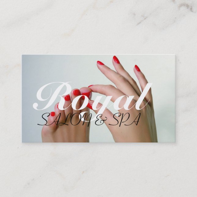 Nails Salon Manicure Pedicure Beauty Spa Business Card (Front)
