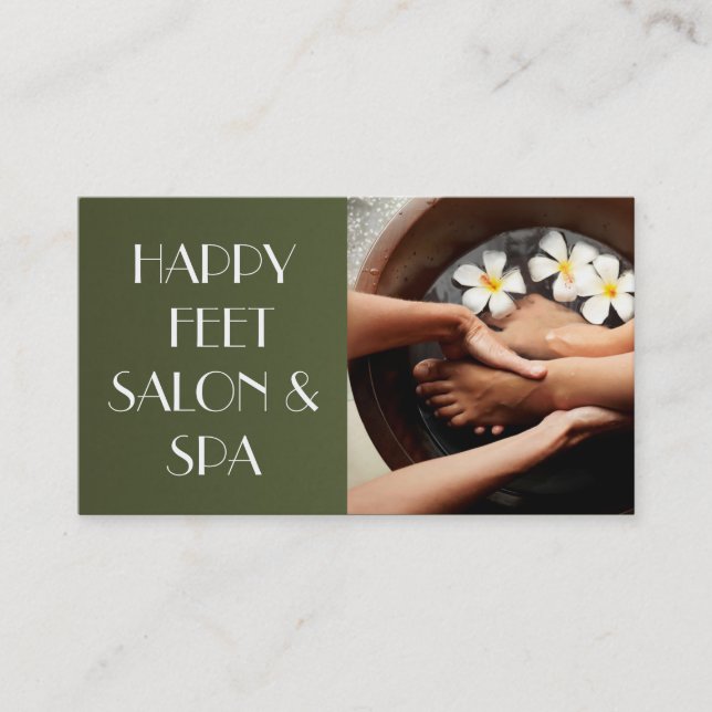 Nails Salon Manicure Pedicure Beauty Spa Business Card (Front)