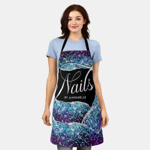 Nails Sparkly Typography Apron