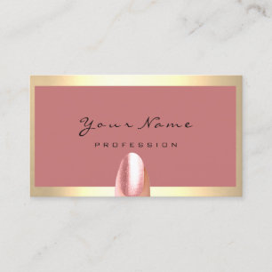 Nails Stylist Manicure  Rose Framed Blush Business Card