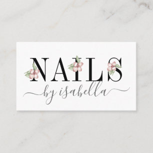 Nails Typography Business Card
