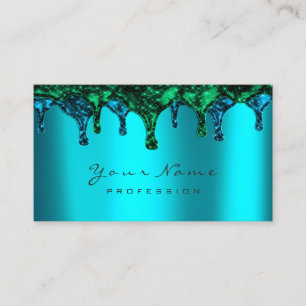 Nails Wax Epilation Depilation Ocean Green BluTeal Business Card