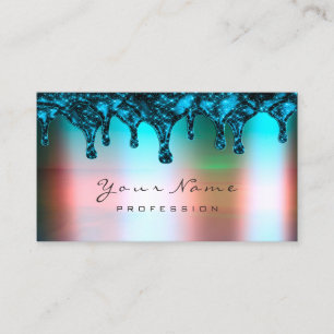 Nails Wax Epilation Depilation Oceanic Blue Business Card