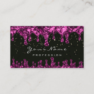 Nails Wax Epilation Depilation Pink Fuchsia Black Business Card