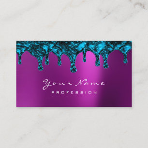 Nails Wax Epilation Depilation Purple Ocean Blue Business Card