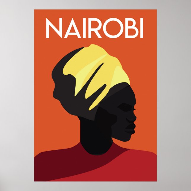 Nairobi africa vintage travel poster (Front)