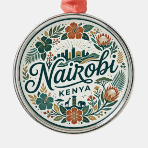 Nairobi Kenya Metal Tree Decoration