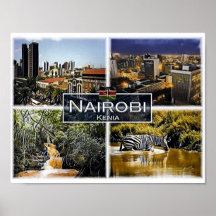 Nairobi - Kenya - Mosaic - Poster
