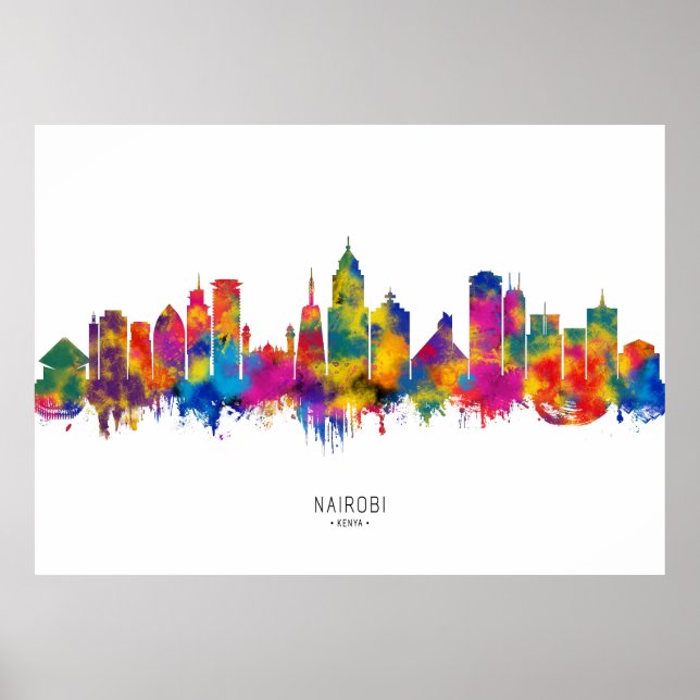 Nairobi Kenya Skyline Poster (Front)