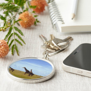 Nairobi National Park Giraffes Key Ring
