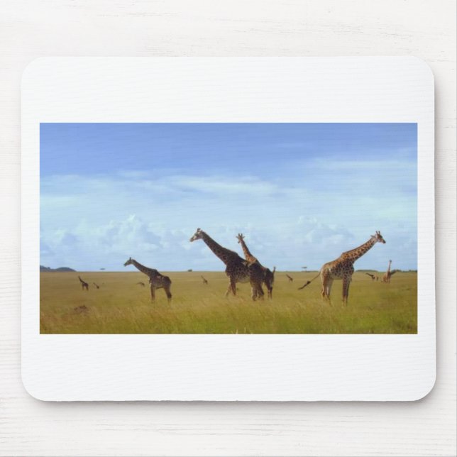 Nairobi National Park Giraffes Mouse Mat (Front)