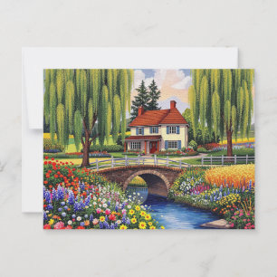 NAIVE ART design postcard