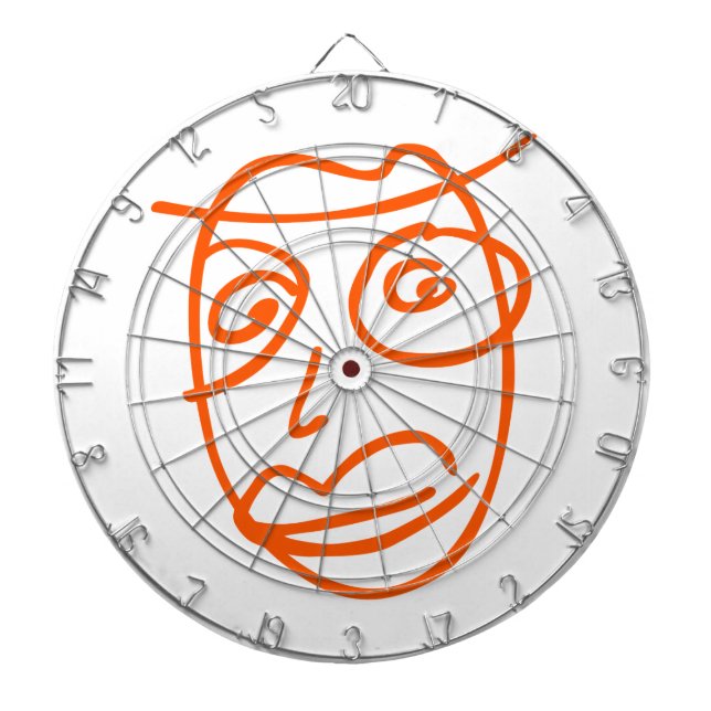 Naive artistic illustration dartboard (Front)